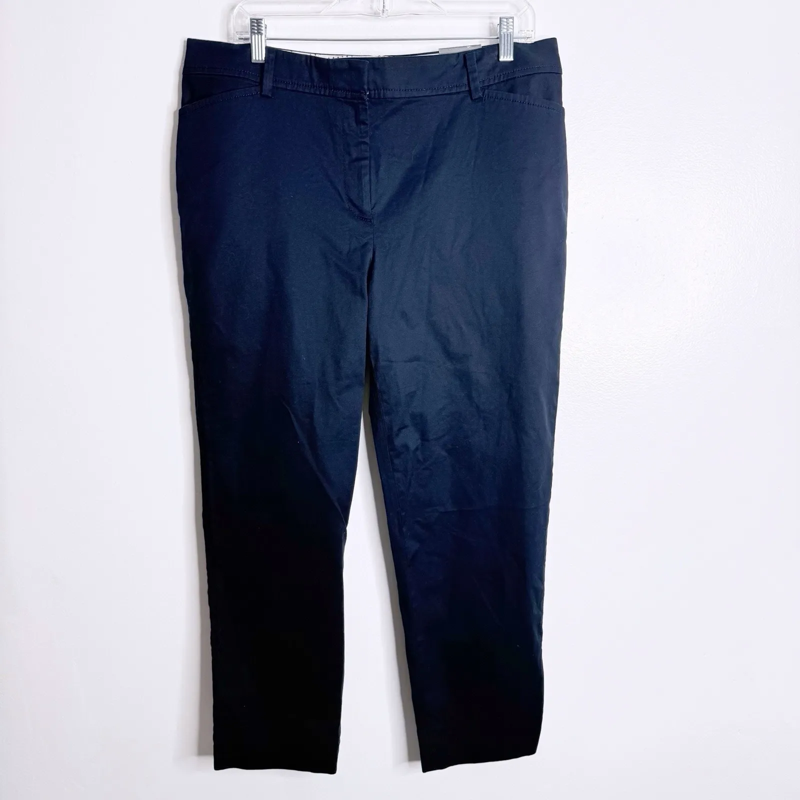 NWT Talbots Perfect Crop‎ Pants In Navy Size 12 - Image 2