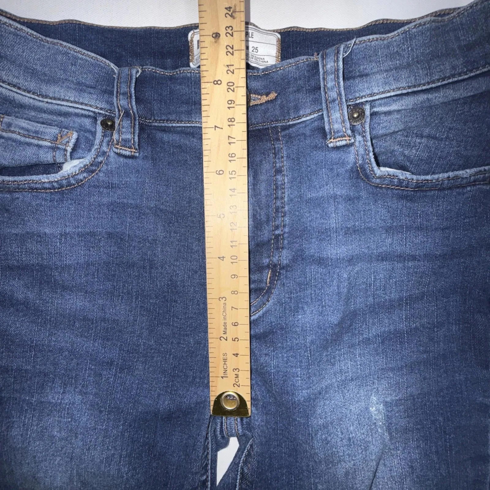 Free People Ripped Fray Raw Hem Skinny Jeans 61855-16515125 Women's Size 25 - Image 10