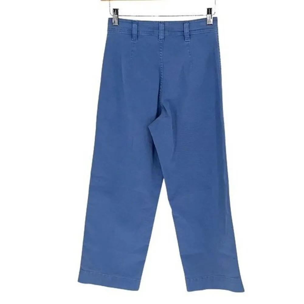 Marine Layer Bridget Slim Wide Leg Crop Pants Cornflower Blue Women size 0 - Image 3