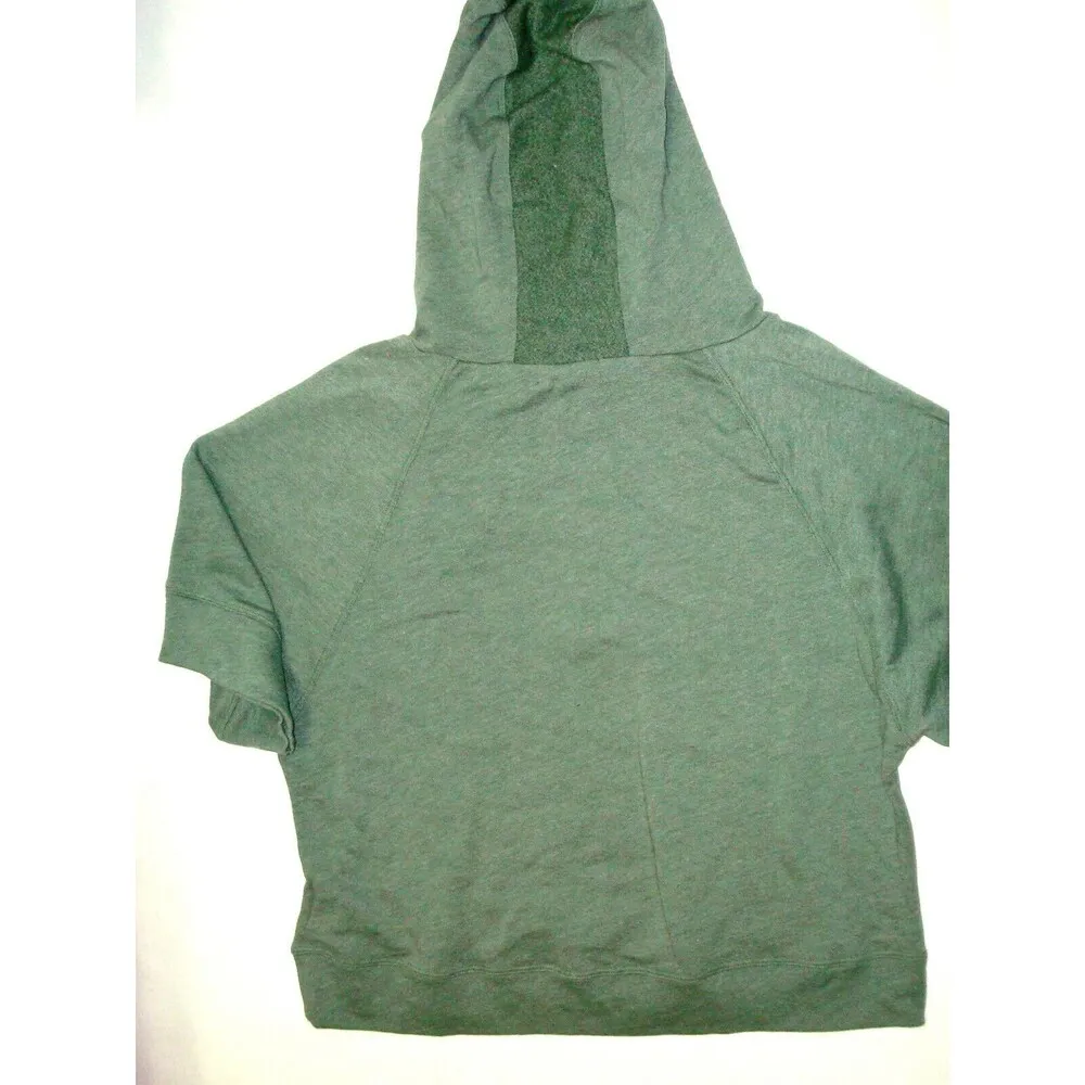 New Womens NWT L PrAna Top Cotton Palmetto Organic Hoodie LS Logo Green Forest - Image 7