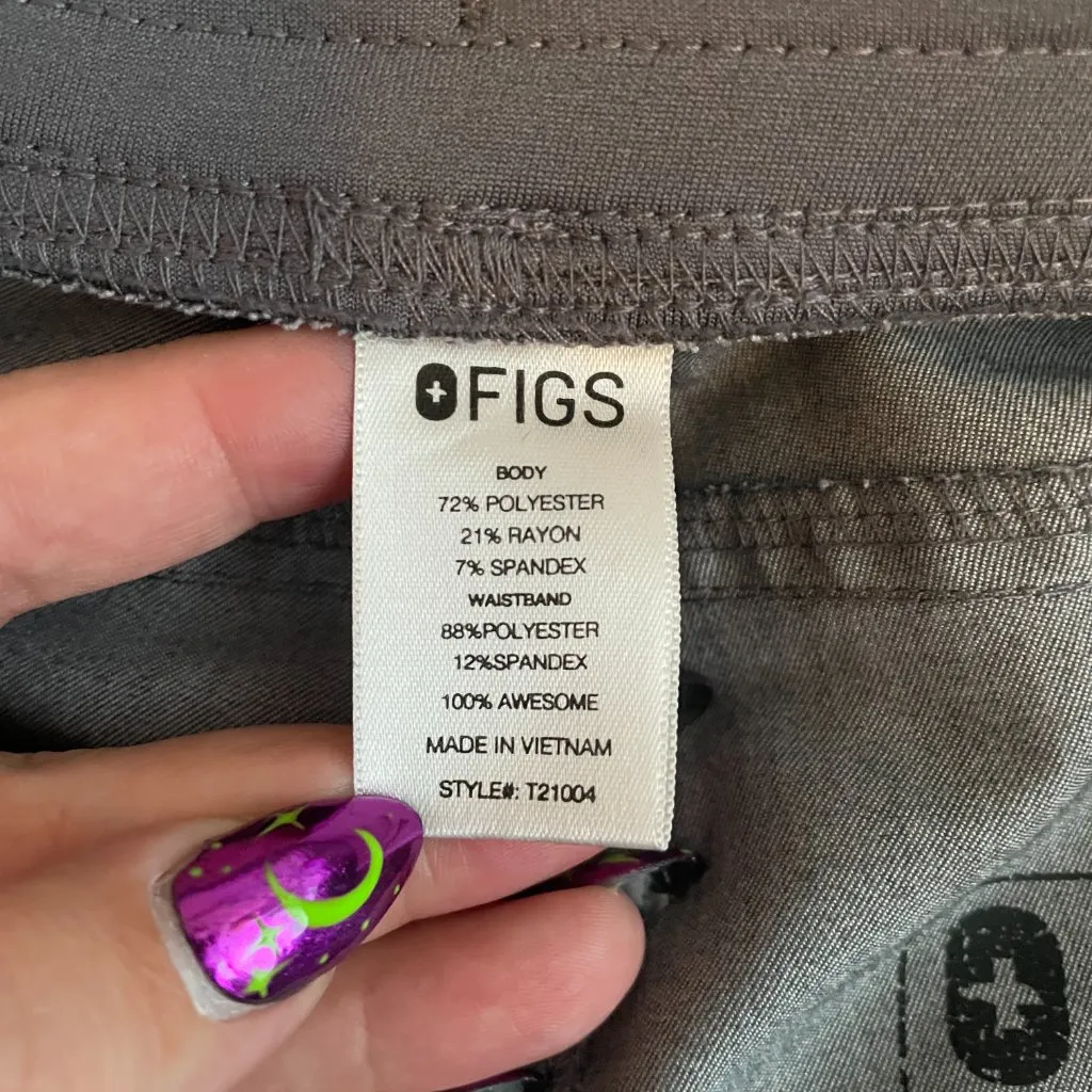 Figs Women M Graphite Gray Kade Cargo Scrub Pants Yoga Waistband Pocket - Image 9