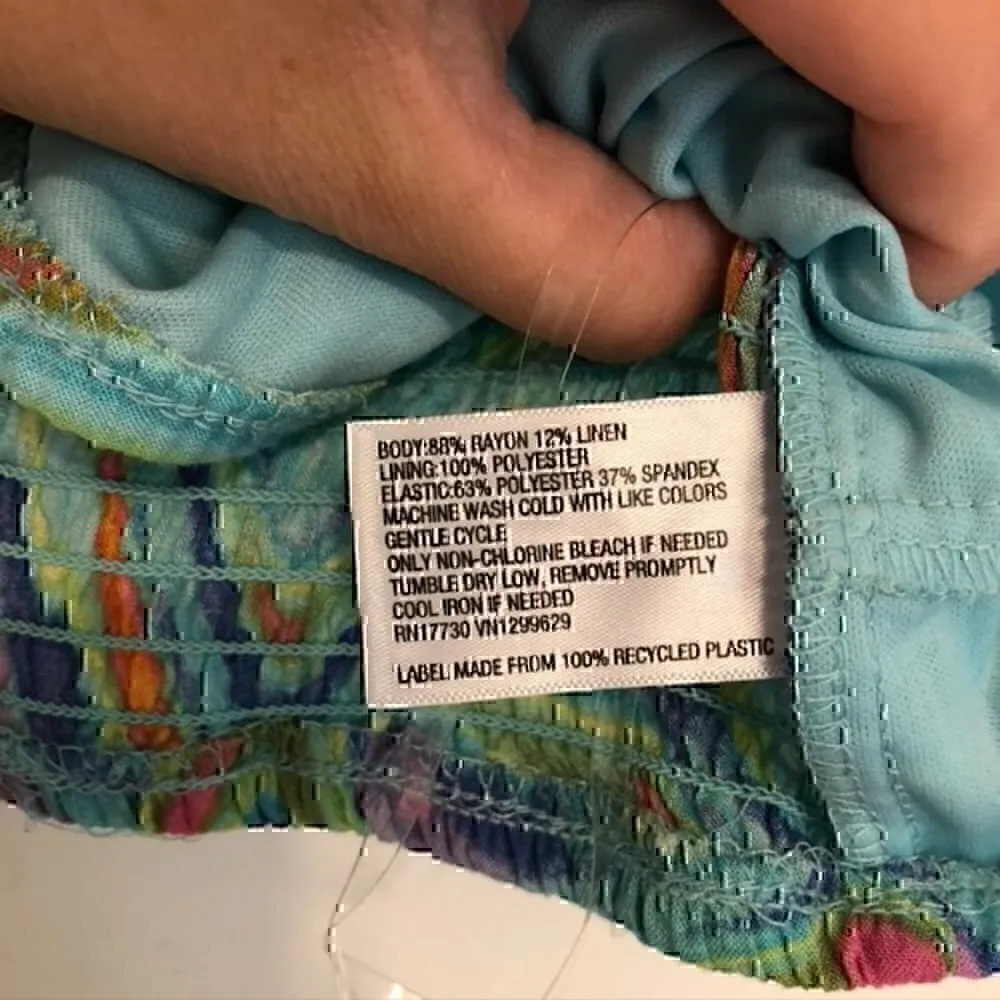 NEW NWT WILD FABLE Keyhole Halter Bandeau Crop Top Aqua Blue Swirl Y2K 90s Tank - Image 10