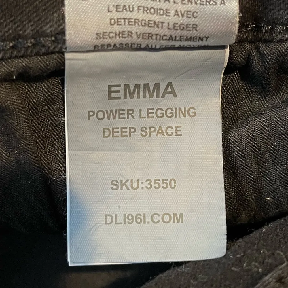 Dl1961 Emma Power Leggings Skinny Distressed Jeans Black Size 29 - Image 7