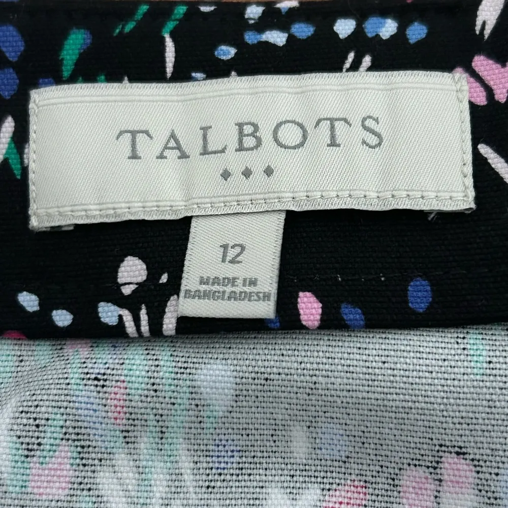 Talbots Skirt Black Pink Size 12 - Image 3