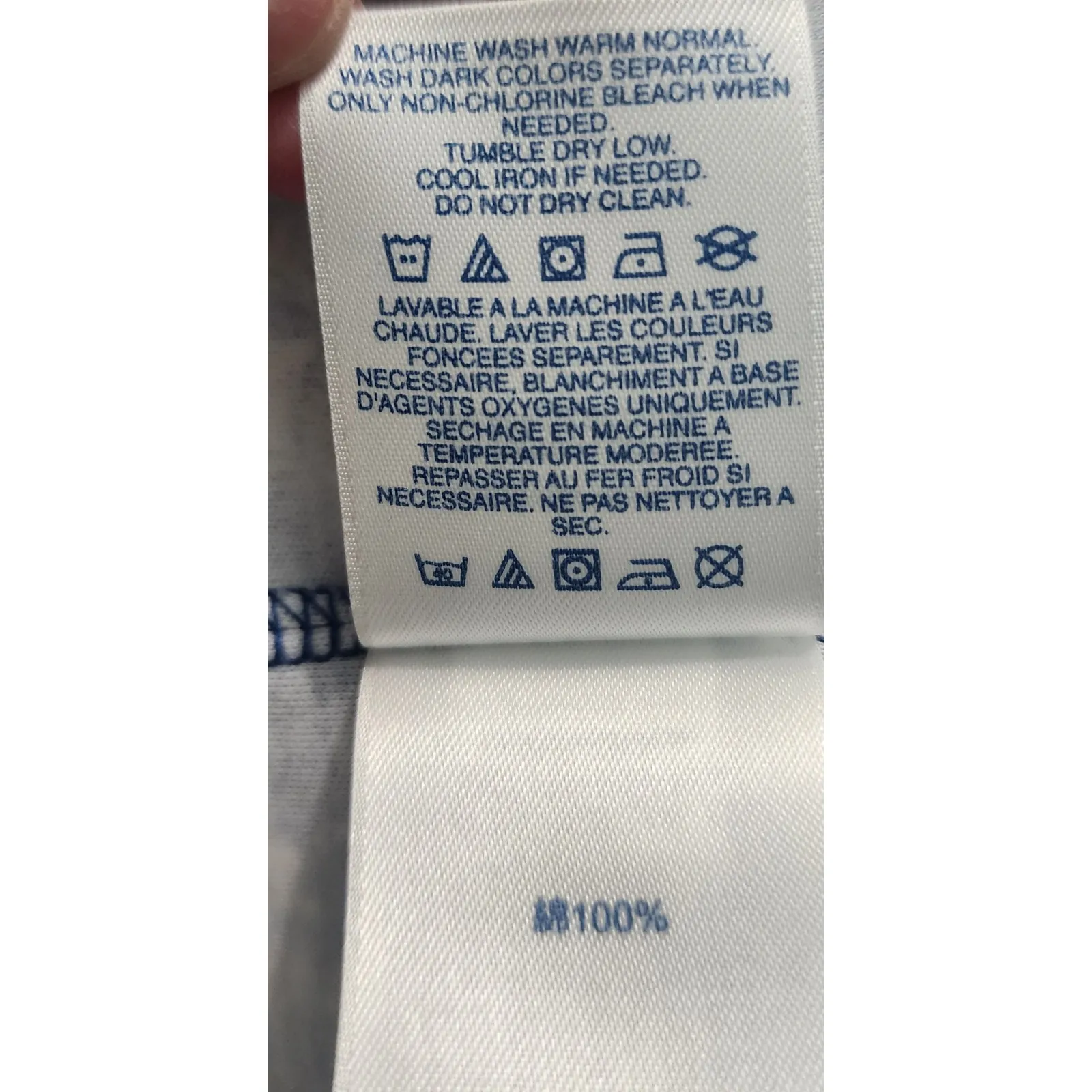 Lands End Womens 1X‎ Blue Snowflake Print Short Sleeve Casual Dress Made in Peru - Image 6