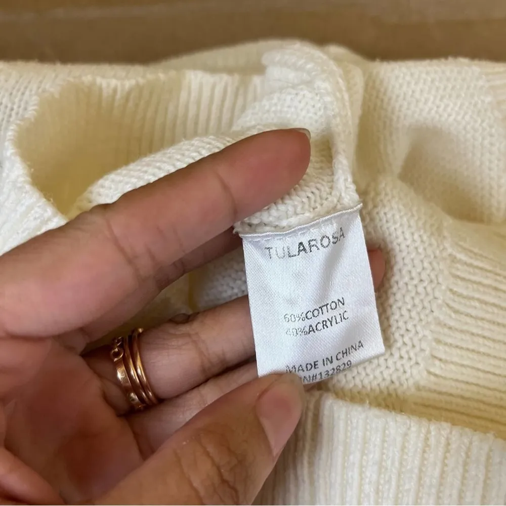 Tularosa White Balloon Sleeve Sweater - Image 9