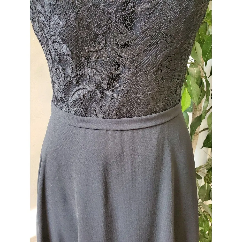 Azazie Women's Black Polyester One Shoulder Off Casual Long Maxi Dress Size A4 - Image 5