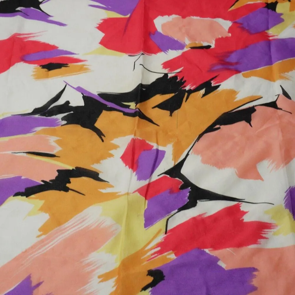 VTG Jacques Esterel Paris Scarf Multicolor Abstract Art‎ Artsy Retro Colorful * - Image 2