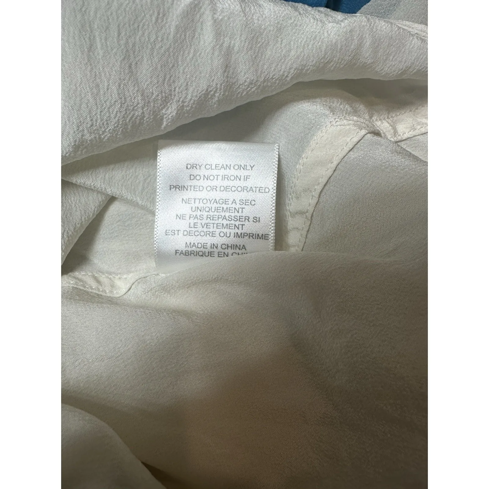 Equipment Femme‎ XS White 100% Silk Button Front Long Sheer Sleeve Shirt Blouse - Image 6