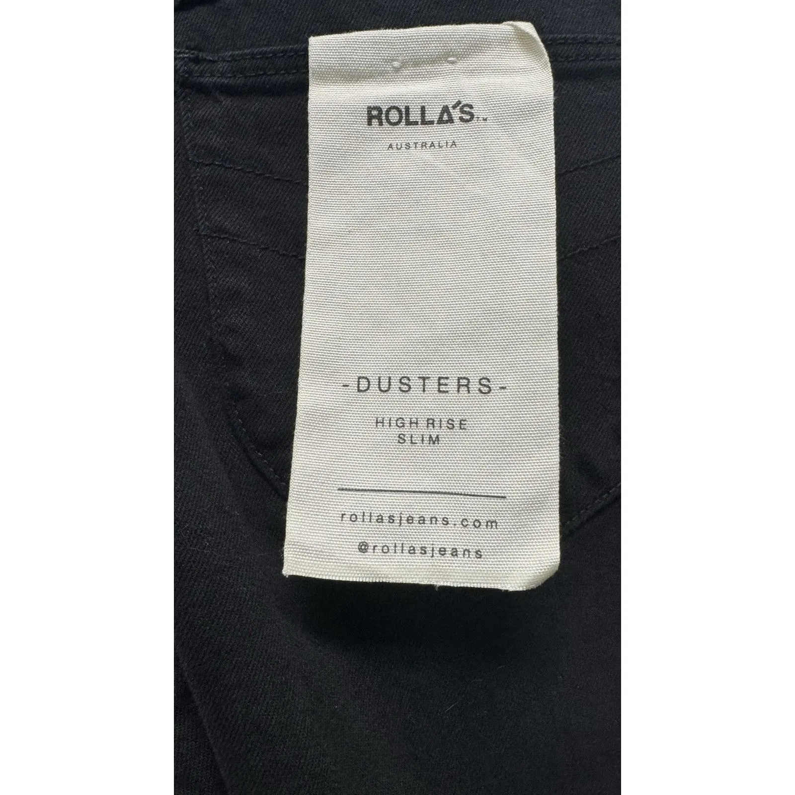 Rolla's Dusters Jeans Original High Rise Straight Black Relaxed 27 Aussie 9‎ - Image 4