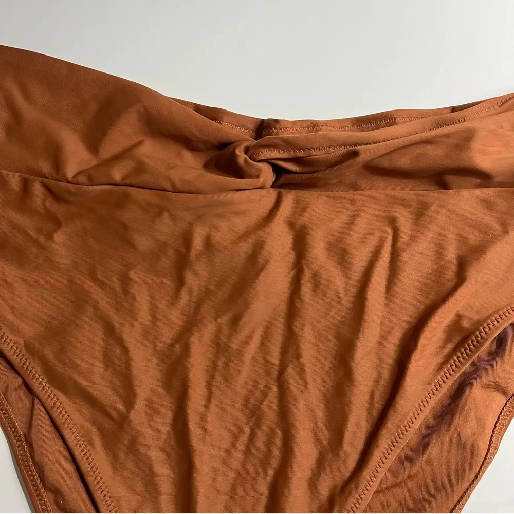 Aerie • NWT Brown Twist High-Waisted Bikini Bottom - Image 4