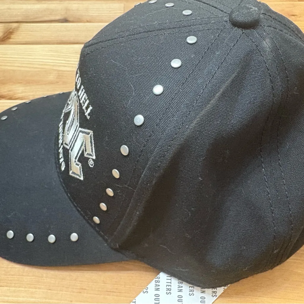 Urban Outfitters Studded Black ACDC Highway to Hell Baseball Trucker Hat NWT - Image 7
