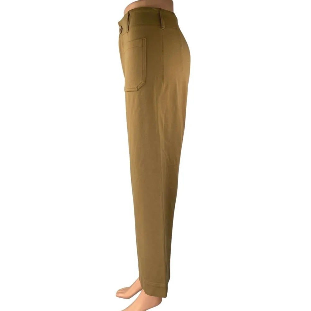 Jones & Co Women's Tan High Rise Baggy Palazzo Wide Leg Trousers Pants Size 4 - Image 2