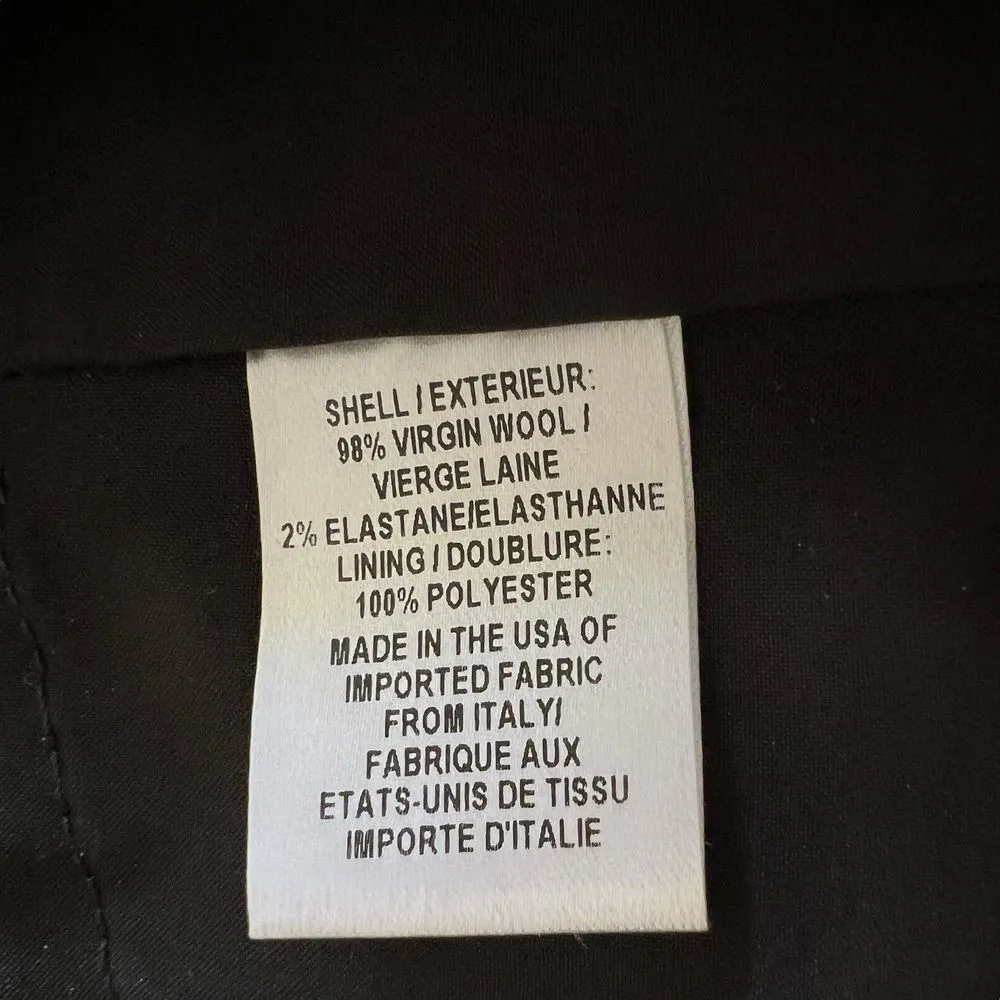 Milly Dress Virgin Wool Cutout Shoulder Tailored Sheath‎ Gray Pinstripe Size 8 - Image 11