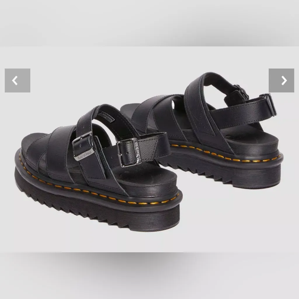 Dr Martens Voss II Sandal Black Platform Sandal Cushion Comfort Strappy Leather - Image 9