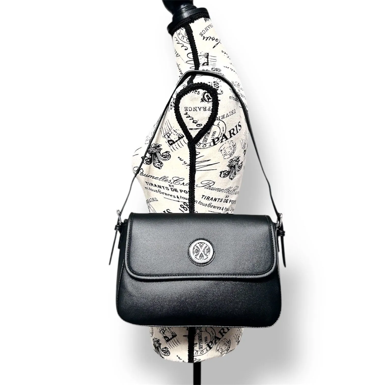 CXL by Christian Lacroix Karen Black‎ Caviar Shoulder Bag Vegan Leather Classic - Image 2