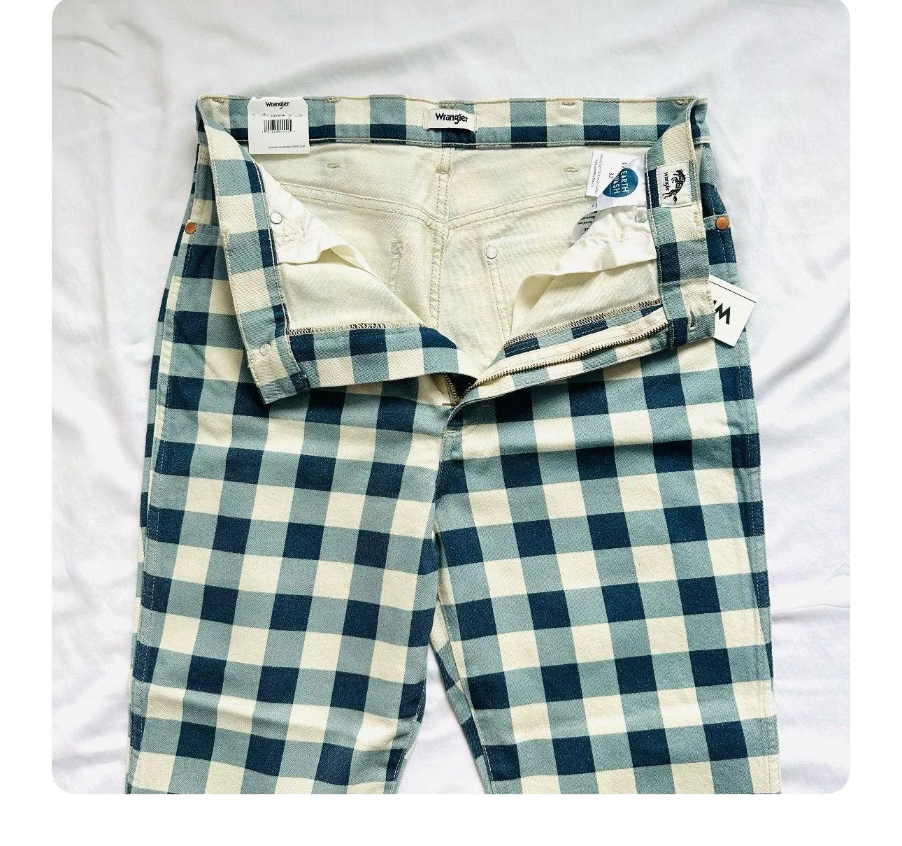 ★ NWT -  Picnic Blue Plaid Crop Jeans ★ - Image 10