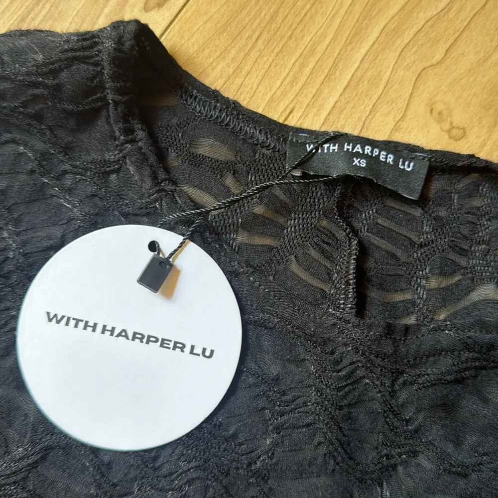 With Harper Lu Lace Long Top Black Size XS - Image 2
