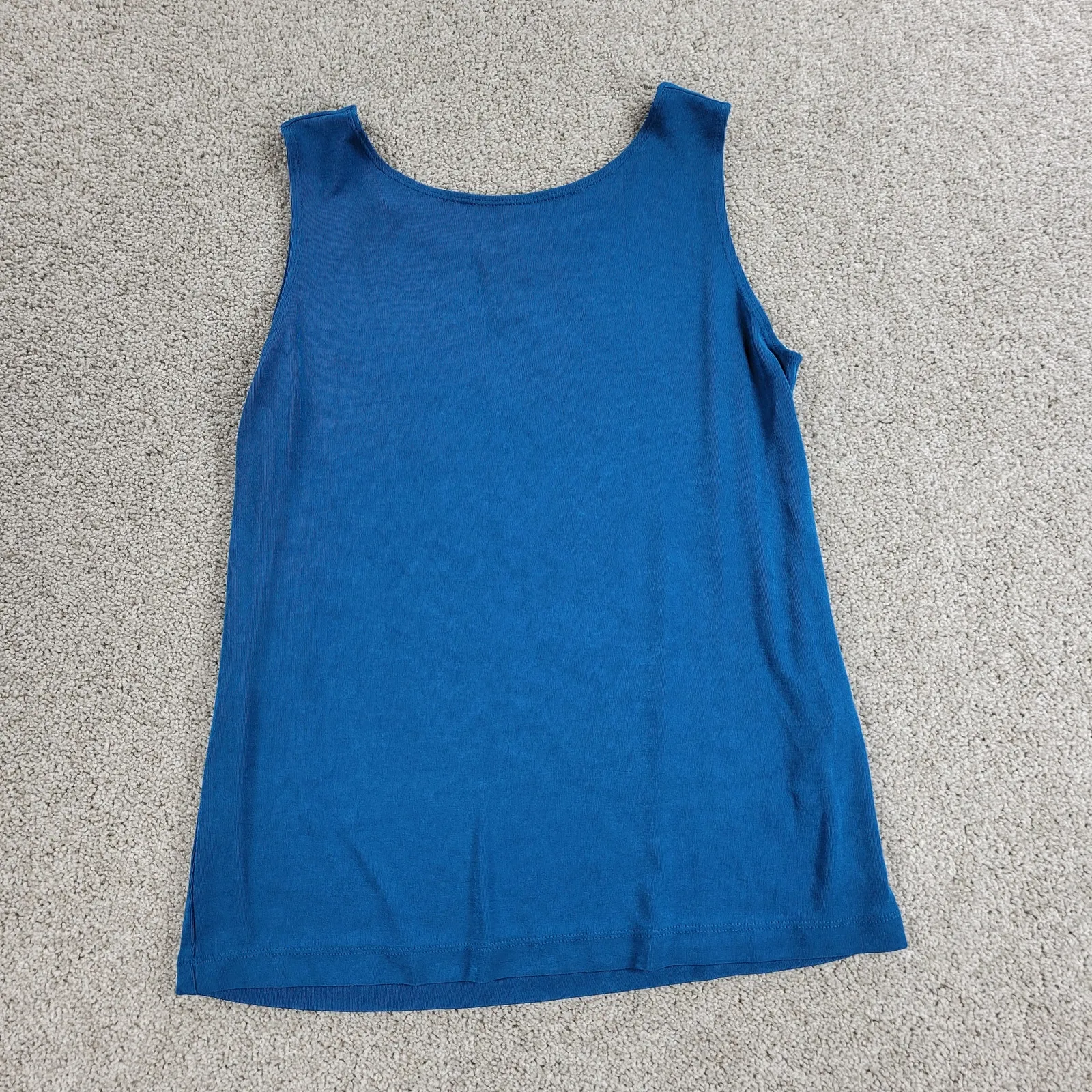 Chicos Travelers Top‎ Womens 1 Blue Sleeveless Slinky Scoop Shirt Tank No Iron Size undefined - Image 8