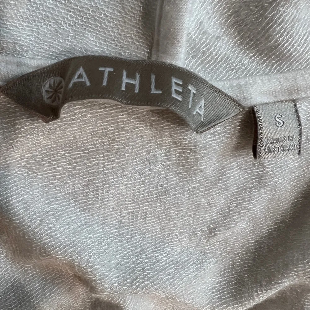 Athleta white waterfall open front cardigan, size S EUC - Image 6