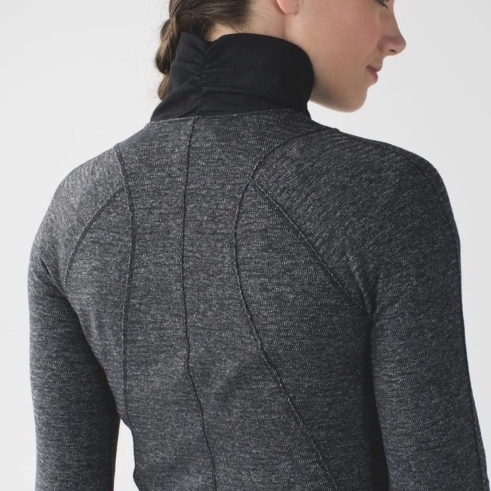 LULULEMON Runderful 1/2 Zip Black Heathered Pullover 8 - Image 13