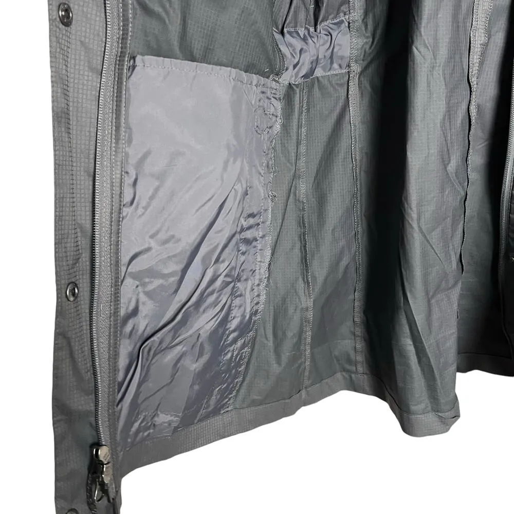 Columbia Pardon My Trench Gray Belted Hooded Windbreaker Rain Jacket Size S - Image 5