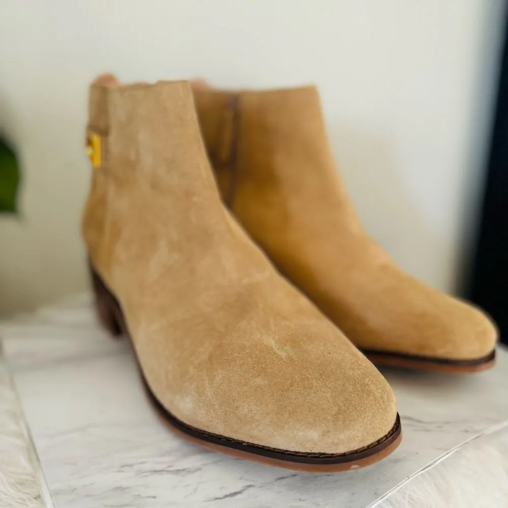 Cole Haan Holis Buckle Suede Leather Ankle Bootie, Tan,‎ Size 10, NWOB - Image 9