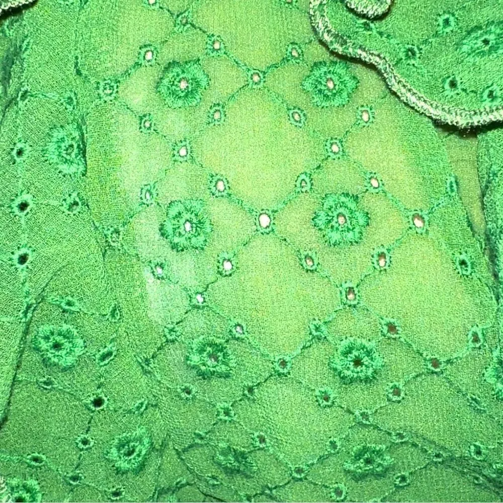 Maeve by Anthropologie! New beautiful eyelet lace green blouse! Gorgeous - Image 12
