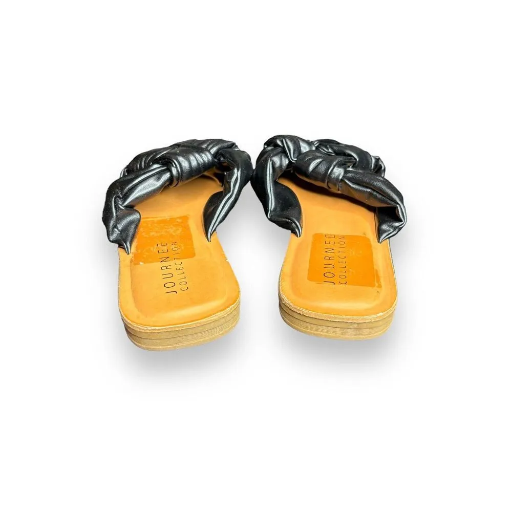 Journee Collection Women's Tru Comfort Foam™ Kianna Sandal Brown/ Black Size 9 - Image 3