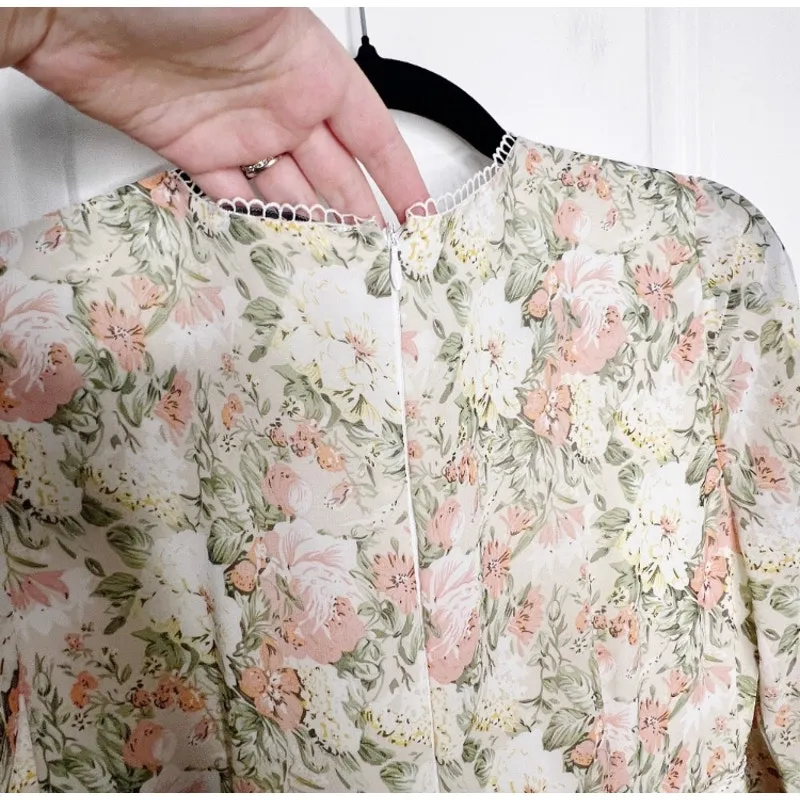 Ivy City Co Bree long sleeve floral maxi dress size XS - Image 5