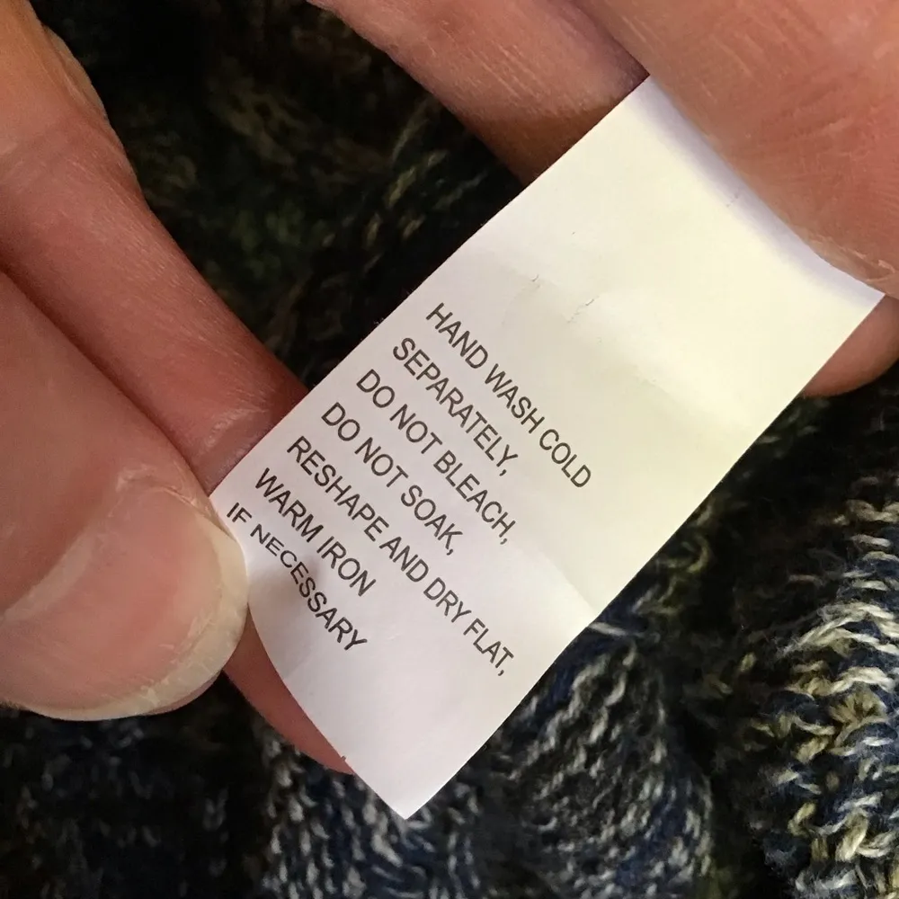 Blue striped oversized cable knit sweater - Image 3