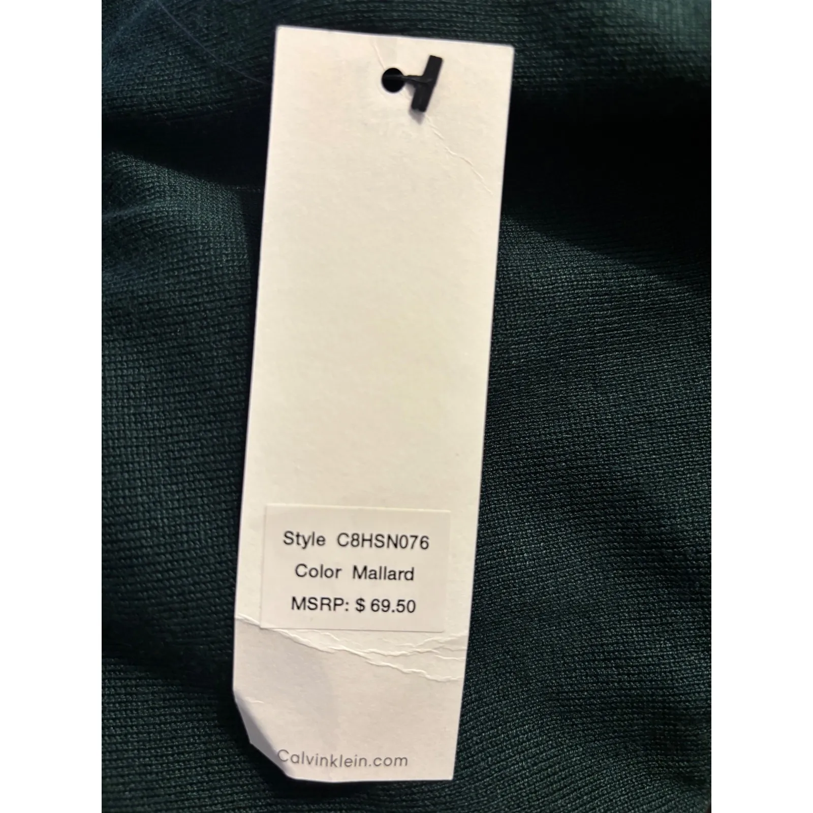 Calvin Klein Mock Neck Sweater – Forest Green – Size Small – NWT – MSRP $70 - Image 3