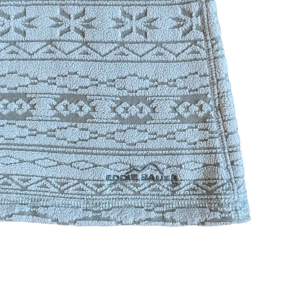 EDDIE BAUER Womens Aztec Southwest Pattern Quarter Zip Fleece Pullover Size M A5 - Image 6