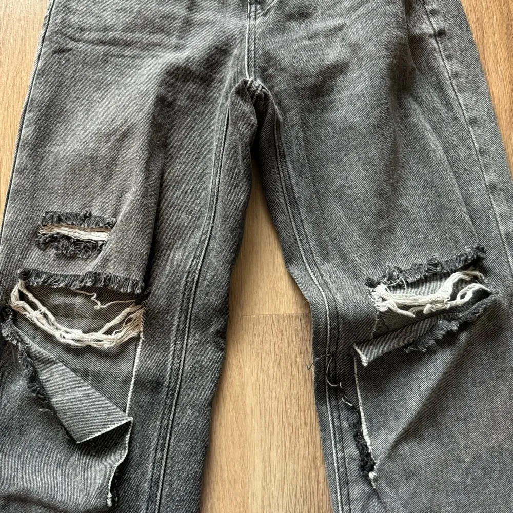 Pacsun Grey Distressed 90’s Boyfriend Denim Jeans - Image 3