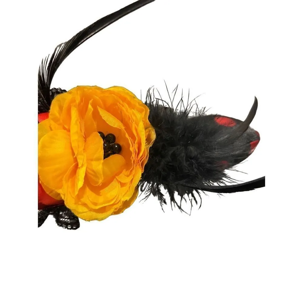 DISNEY PARKS DISNEYLAND CAMEO SILHOUETTE FEATHER POLKA DOTS MINNIE EARS - Image 3