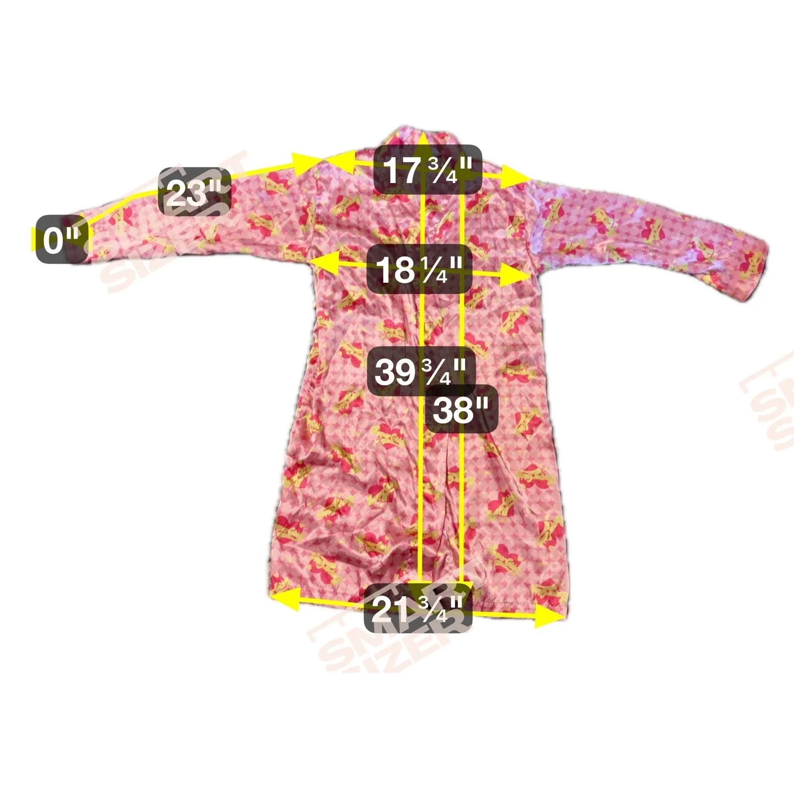 Xhilaration Women XL Pink Crown Satin Robe Kimono Style Sleepwear Loungewear - Image 6
