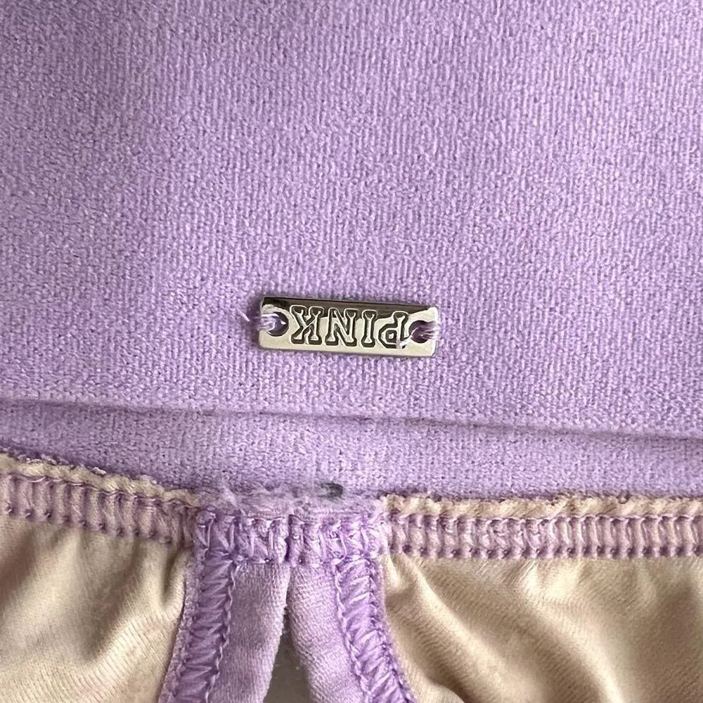 PINK Victoria's Secret Criss Cross Purple Lace Bralette - Image 6