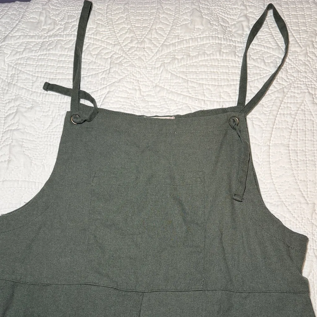 Altar'd State Jane Olive Green Shortalls - Image 3