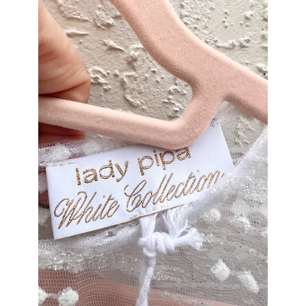 NWT Lady Pipa Sheer Wedding Lace Top Dalia Blouse White Women's Size XXS/M - Image 6