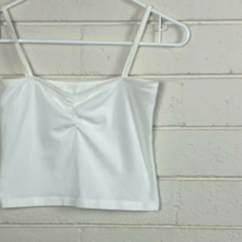 Brandy Melville White Cropped Tank one size - Image 6