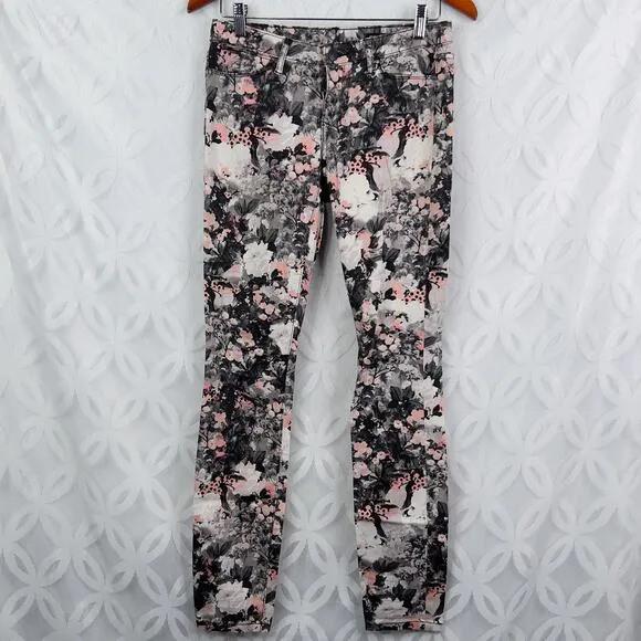 Club Monaco Sonica Botanical Floral Stretch Size‎ 2 Skinny Jeans - Image 6