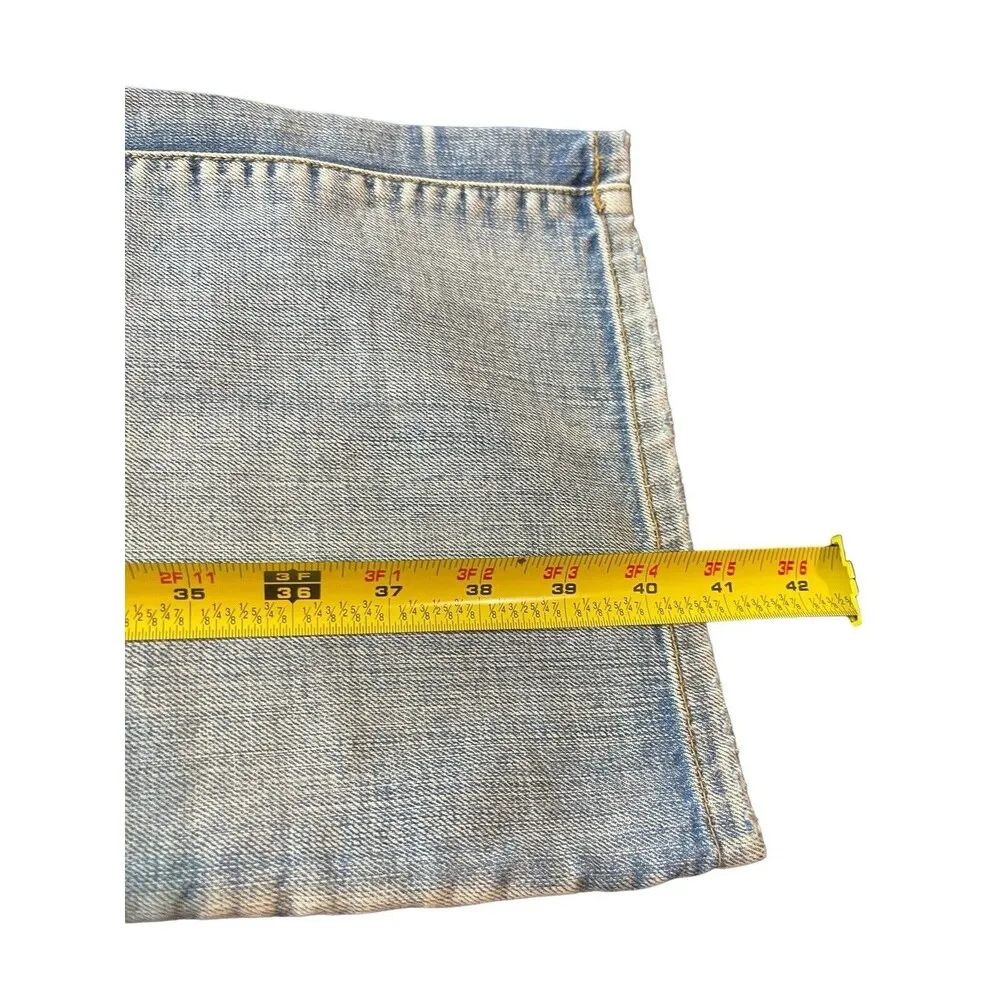 VTG American Eagle 90s Y2K Antique Wash Super Low Rise Skinny Flare 10R NOS - Image 16