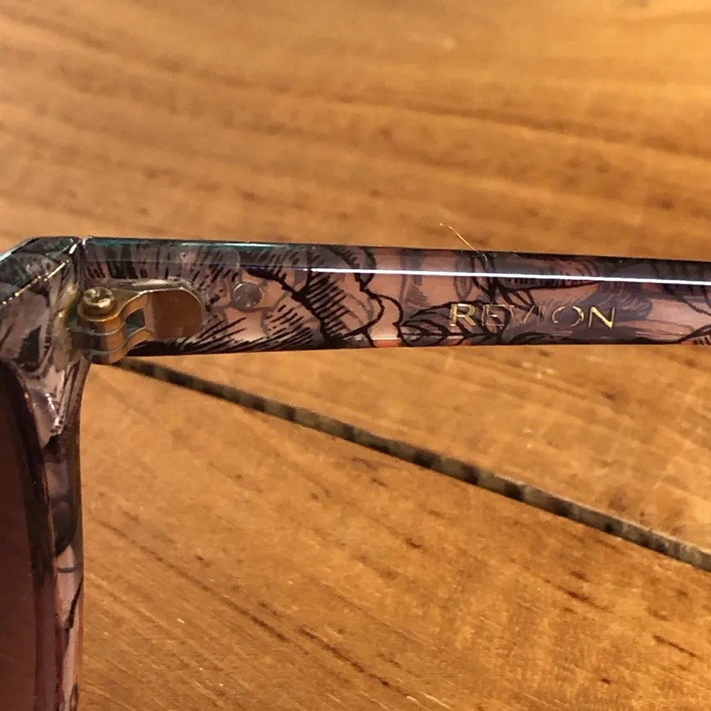 Revlon Tropical Print Sunglasses Pink Clear - Image 6