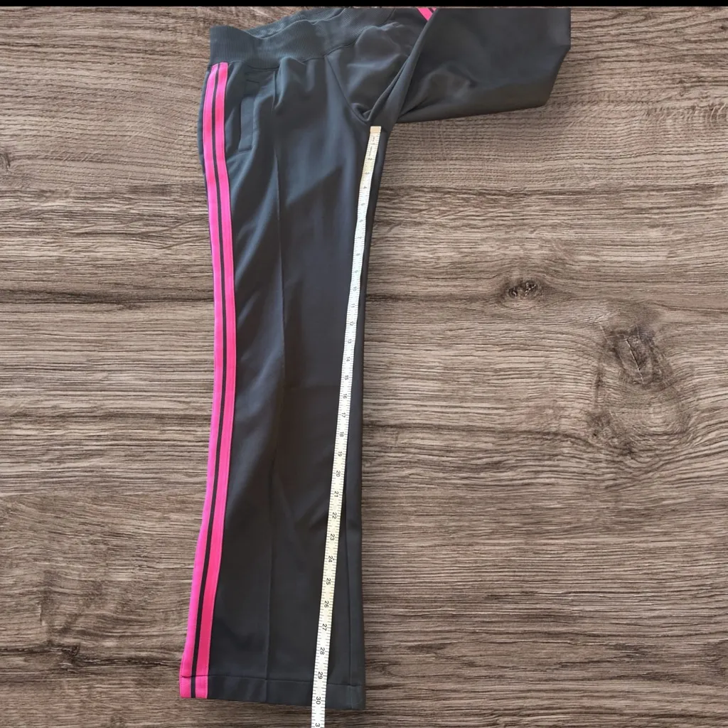 NIKE Athletic Dept Women’s Track Pants S Black Pink Stripe Ankle Zip 419673-068 - Image 4