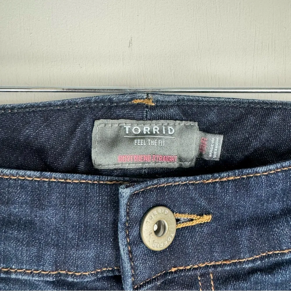 Torrid Boyfriend Straight Vintage Stretch Dark Wash Jeans Sz 18 - Image 8
