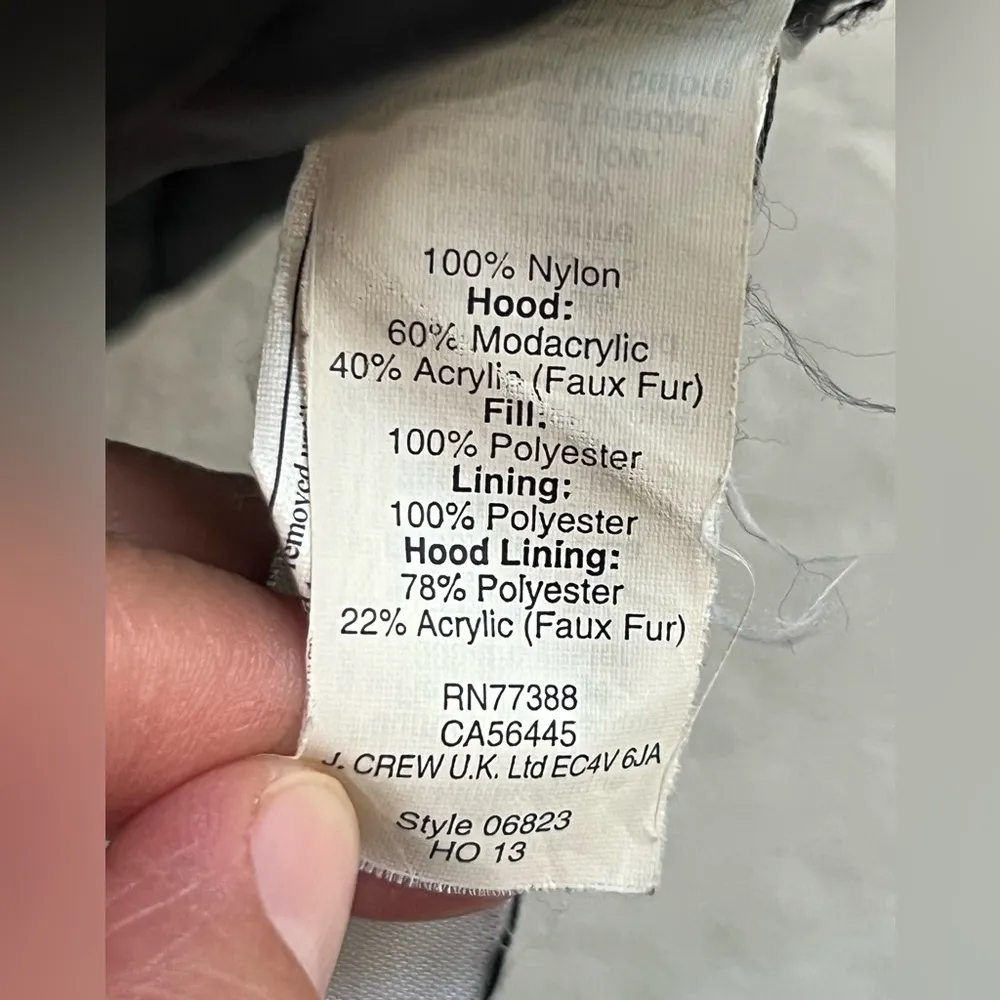 J. Crew Military Parka Jacket Navy Blue Sherpa Hood Size Small in a dark blue - Image 13