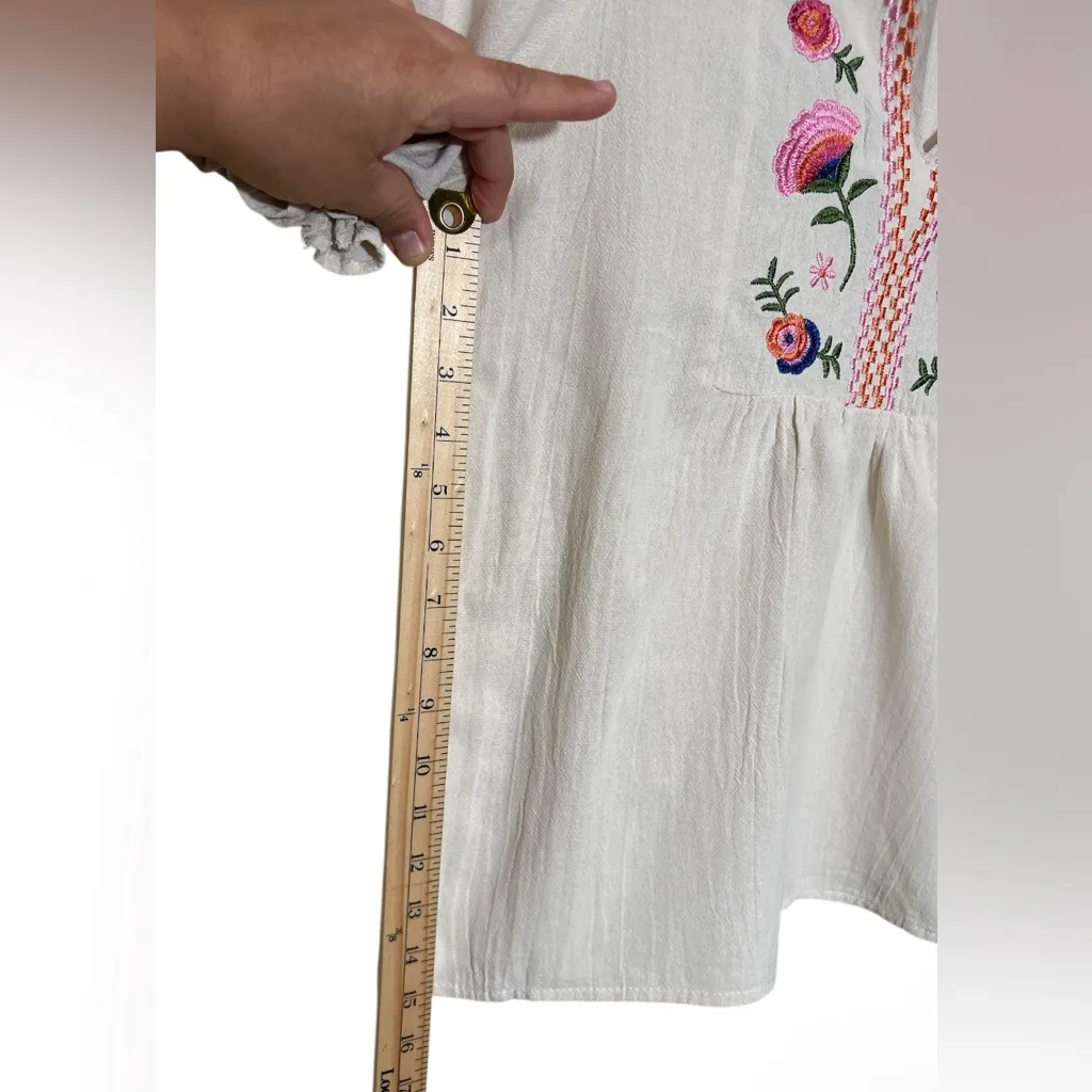 Bundle,Cherrybetty embroidered flowers cream and Shein wine blouse,Size L both Red Size L - Image 10