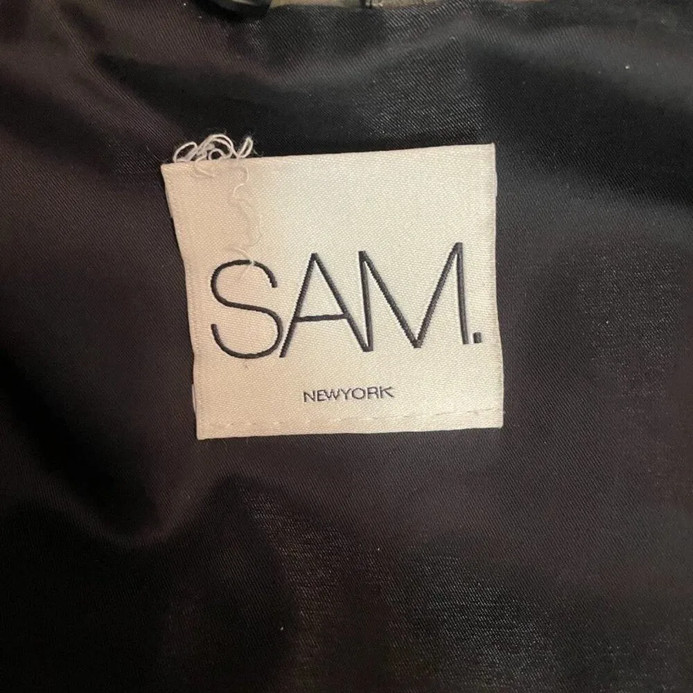 SAM Olive Waxed Hooded Parka Jacket Green - Image 5