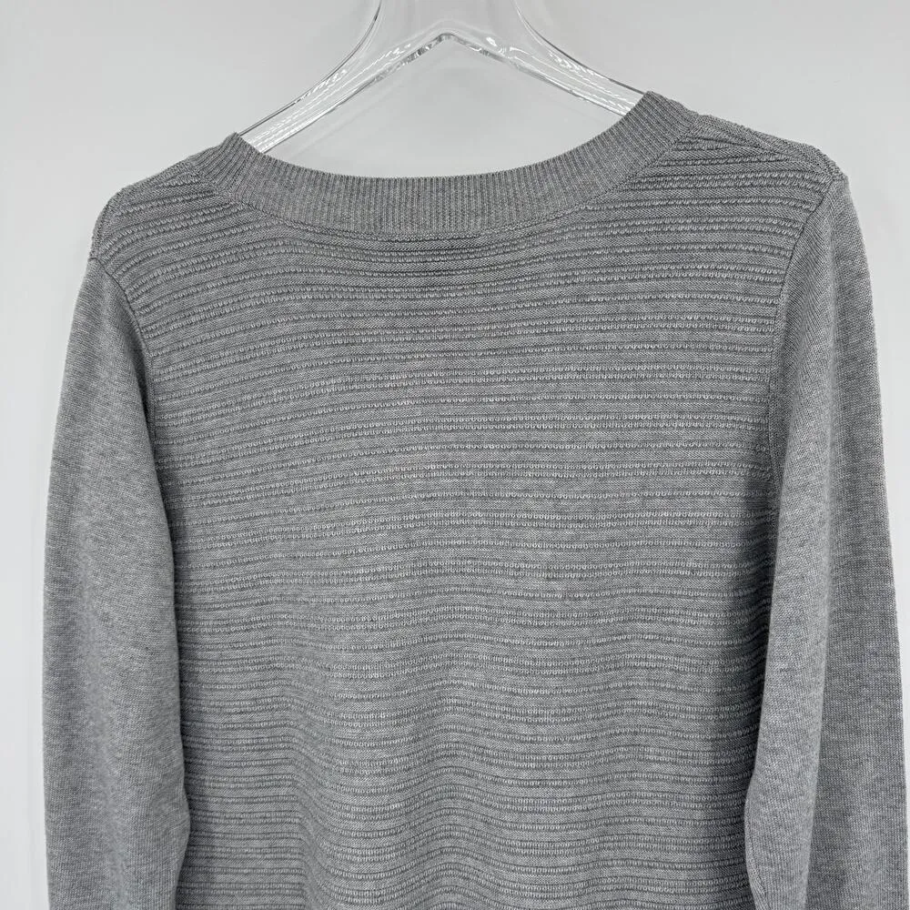 Hilary Radley sweater women's M pullover V neck rib knit long sleeve tunic NEW - Image 5