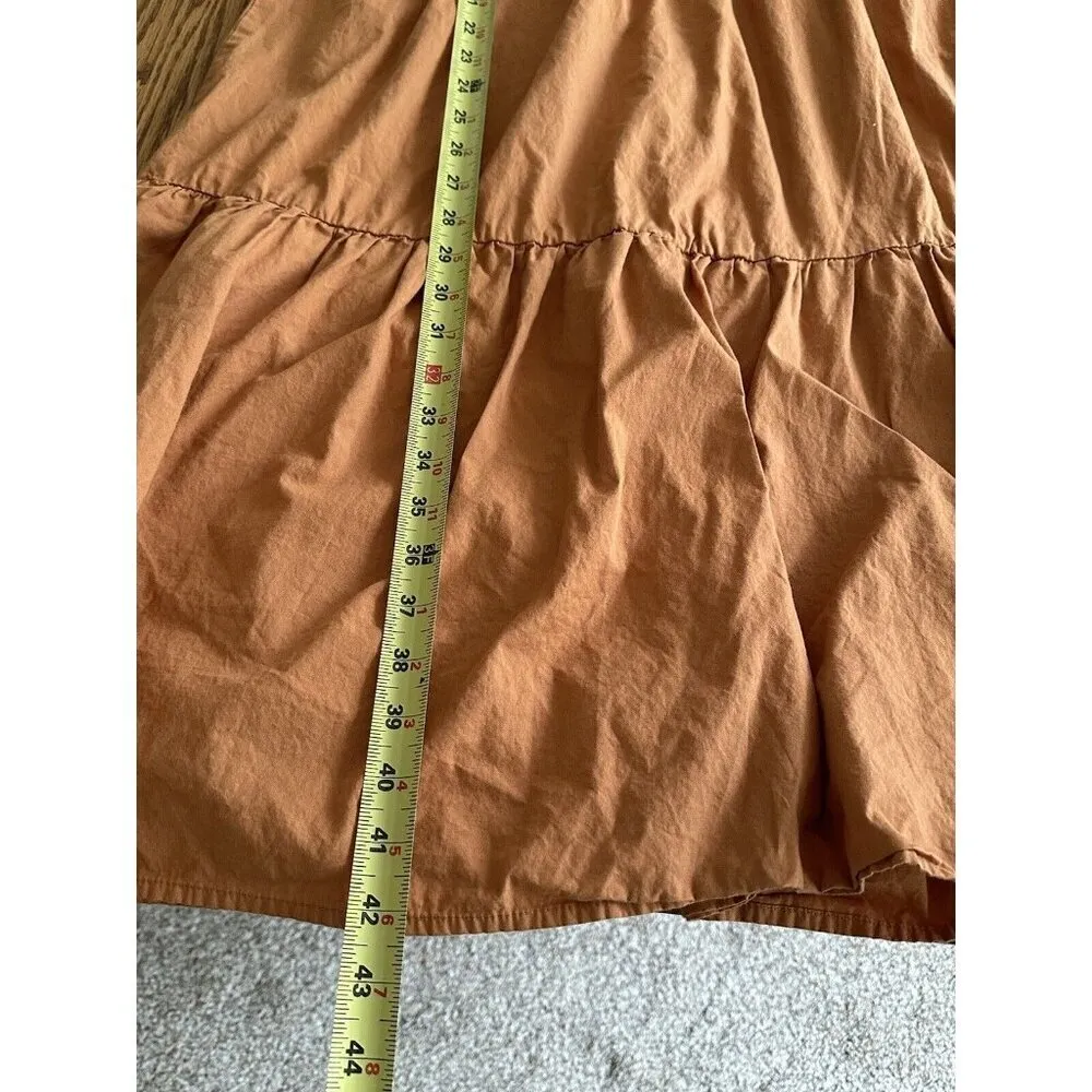 Jessica Simpson Empire Waist Midi Dress Puffy Sleeves V Neck Size M Cottage Core - Image 8